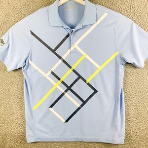 Nike Golf Shirt Men Large Blue Dri Fit Golfer Polo Tour Performance Mimosa Hills